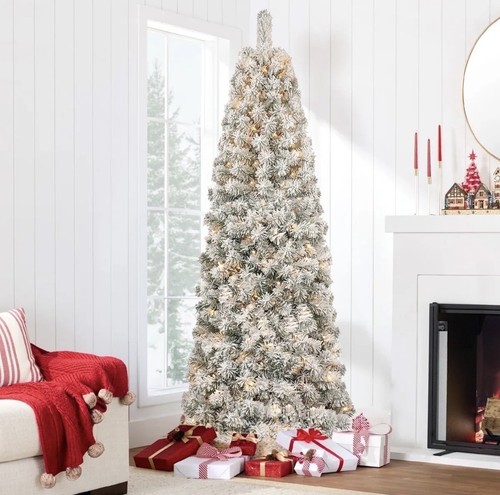 Artificial flocked christmas - artificial,