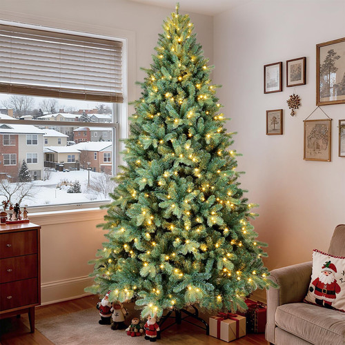 9ft pre lit artificial - pre-lit,