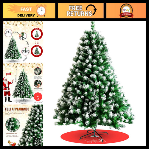 8ft snow flocked christmas - 8ft,