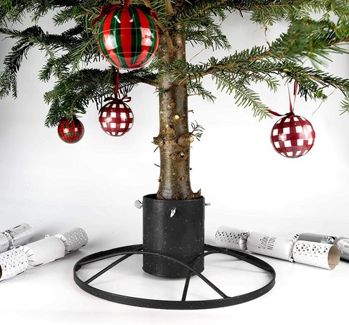 Black christmas tree stand - tree,